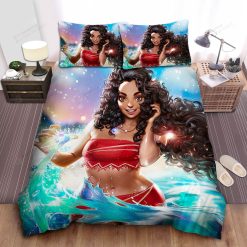 Disney Princess Moana With Magical Sparkles Bed Sheet Spread Comforter Duvet Cover Bedding Sets