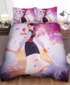 Disney Princess Mulan & Mushu Walking In The Smoke Bed Sheets Spread Comforter Duvet Cover Bedding Sets