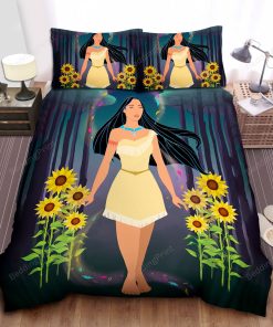 Disney Princess Pocahontas And Sunflowers Bed Sheet Duvet Cover Bedding Sets