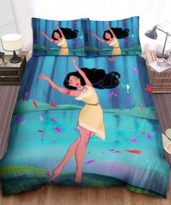 Disney Princess Pocahontas Dancing In The Woods Bed Sheet Spread Comforter Duvet Cover Bedding Sets