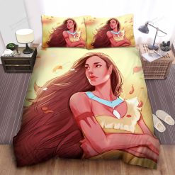 Disney Princess Pocahontas Drawing Bed Sheet Spread Comforter Duvet Cover Bedding Sets