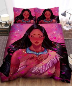Disney Princess Pocahontas With Pink Leaf Magics Bed Sheet Spread Comforter Duvet Cover Bedding Sets