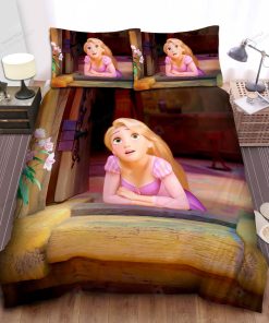 Disney Princess Rapunzel Cute Day-Dreaming Face Bed Sheet Spread Comforter Duvet Cover Bedding Sets