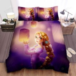 Disney Princess Rapunzel Holding A Sky Lantern Bed Sheet Spread Comforter Duvet Cover Bedding Sets