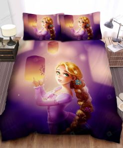 Disney Princess Rapunzel Holding A Sky Lantern Bed Sheet Spread Comforter Duvet Cover Bedding Sets