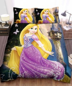 Disney Princess Rapunzel In Sparkle Dress Bed Sheet Duvet Cover Bedding Sets
