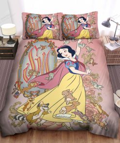 Disney Princess Snow White In Front Of The Magic Mirror Bed Sheet Spread Comforter Duvet Cover Bedding Sets