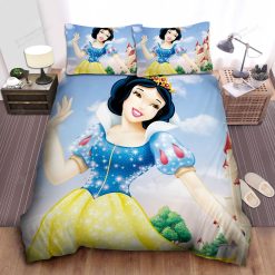 Disney Princess Snow White In Sparkle Dress And Queen Crown Bed Sheet Spread Comforter Duvet Cover Bedding Sets