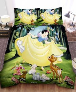 Disney Princess Snow White Singing With Animal Friends Bed Sheet Duvet Cover Bedding Sets