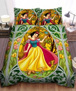Disney Princess Snow White Vintage Art Bed Sheet Duvet Cover Bedding Sets