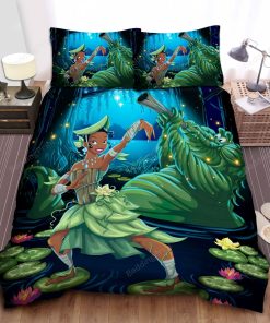 Disney Princess Tiana In Jungle Theme Bed Sheet Spread Duvet Cover Bedding Sets
