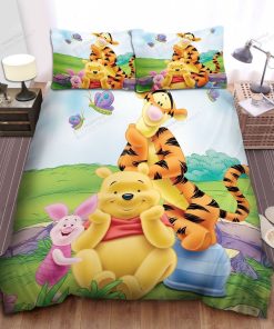 Disney Winnie The Pooh & Piglet & Tiger Bed Sheets Spread Comforter Duvet Cover Bedding Sets