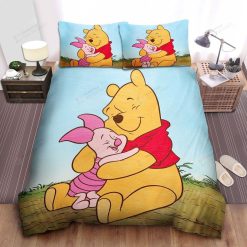 Disney Winnie The Pooh And Piglet Hugging Bed Sheets Spread Comforter Duvet Cover Bedding Sets