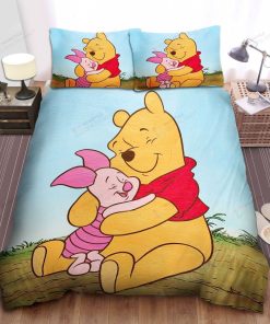 Disney Winnie The Pooh And Piglet Hugging Bed Sheets Spread Comforter Duvet Cover Bedding Sets