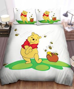 Disney Winnie The Pooh Hunny Pot And Bees Bed Sheets Spread Comforter Duvet Cover Bedding Sets