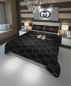 Gucci Apple Fashion Logo Luxury Brand Premium Bedding Sets,Bed Sets, Bedroom Sets, Comforter Sets, Duvet Cover, Bedding Sets
