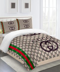 Gucci Bedding Set Beige Red Gree Luxury Bed Sheets Home Decoration Bedding Sets