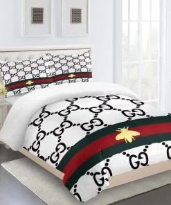 Gucci Bedding Sets Fashion Logo Type 27 Limited Luxury Bed Sets, Bedroom Sets, Comforter Sets, Duvet Cover, For Trending 2023 For Home Bedding Sets