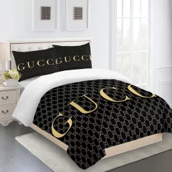 Gucci Bedding Sets Fashion Logo Type 29 Limited Luxury Bed Sets, Bedroom Sets, Comforter Sets, Duvet Cover, For Trending 2023 For Home Bedding Sets
