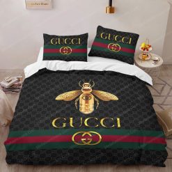 Gucci Bee Bed Sheets Spread Comforter Duvet Cover Bedding Setss