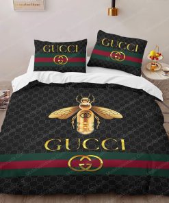 Gucci Bee Bed Sheets Spread Comforter Duvet Cover Bedding Setss