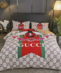 Gucci Bee Floral Luxury Brand Bedding Set Duvet Cover Set Home Decorations Bedding Sets