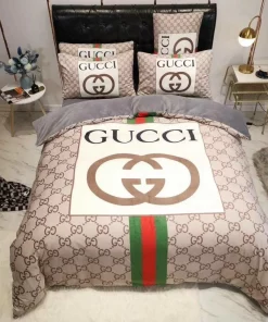 Gucci Beige Luxury Brand High-End Bedding Set Home Decorations Bedding Sets
