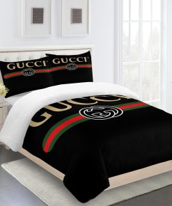 Gucci Black And Red Gold Luxury Bed Sheets Bedding Sets Duvet Blankets  Bedroom