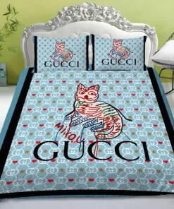 Gucci Cat Logo Type 1000 Bedding Sets Sheets Premium Fashion Brand Hyperbeast Bedroom Bed Linen Duvet Covers Luxury Ideas