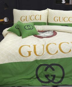 Gucci Catty Fashion Logo Luxury Brand Bedding Sets, For Home Bedding Sets