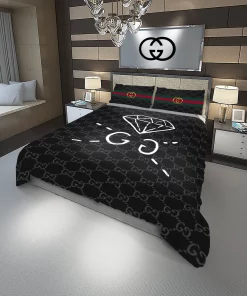 Gucci Diamond Fashion Logo Luxury Brand Bedding Sets,Bed Sets, Bedroom Sets, Comforter Sets, Duvet Cover, Bedding Sets