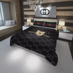 Gucci Doggy Fashion Logo Luxury Brand Bedding Sets, For Home Bedding Sets