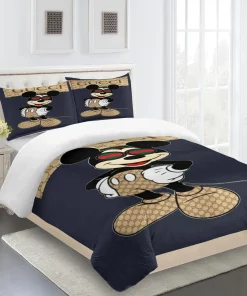 Gucci Fashion Logo Limited Luxury Brand Bedding Sets, For Home 08 Mickey Best Luxury Bedding Sets