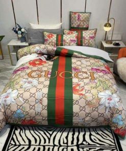 Gucci Floral With Vintage Bedding Set King