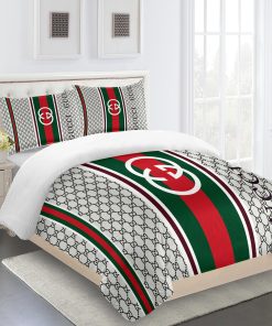 Gucci Italy White And Black Logo Type 2348 Bedding Sets Blankets Sheets Luxury Ideas Covers Duvet Premium Fashion Brand Hyperbeast Bedroom Bed Linen