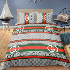 Gucci Logo New Luxury Brand Bedding Sets Duvet Sheets Bed Linen Blankets Bedroom Idea Covers