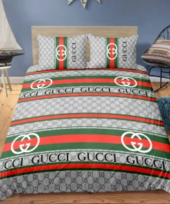 Gucci Logo New Luxury Brand Bedding Sets Duvet Sheets Bed Linen Blankets Bedroom Idea Covers