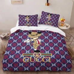 Gucci Mickey Hot Fashion Logo Premium Luxury Brand High-End Bedding Sets Lv, For Home Best Luxury Bedding Sets