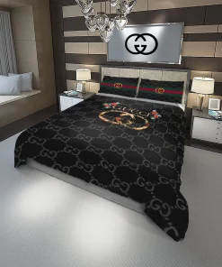 Gucci New Flower Fashion Logo Luxury Brand Premium Bedding Sets, For Home Bedding Sets
