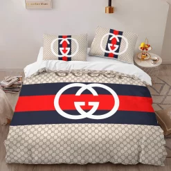 Gucci New Hot Fashion Logo Premium Luxury Brand High-End Bedding Sets Lv, For Home Best Luxury Bedding Sets