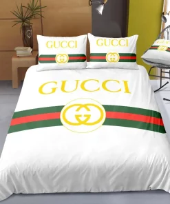 Gucci New Hot Logo Luxury Brand Bedding Sets Duvet Cover Set, For Home Best Luxury Bedding Sets