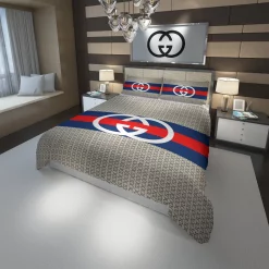 Gucci New Hot Logo Luxury Brand High-End Bedding Sets, For Home Best Luxury Bedding Sets