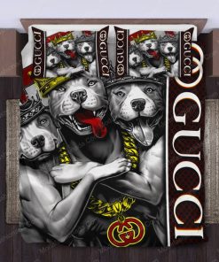 Gucci Pitbull Bed Sheets Spread Comforter Duvet Cover Bedding Setss