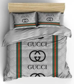 Gucci Premium Fashion Logo Luxury Brand Bedding Sets,Bed Sets, Bedroom Sets, Comforter Sets, Duvet Cover, Bedding Sets