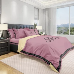 Gucci Purple Luxury Brand Bedding Sets Blankets Covers Bed Linen Bedroom Idea Duvet Sheets
