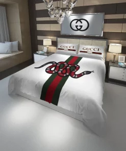 Gucci Snake Luxury Brand High-End Bedding Sets, For Home Best Luxury Bedding Sets