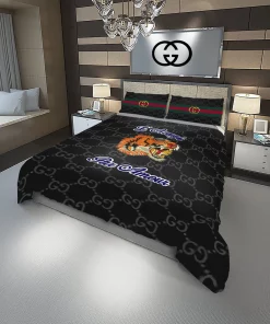 Gucci Tiger Fashion Logo Luxury Brand Premium Bedding Sets,Bed Sets, Bedroom Sets, Comforter Sets, Duvet Cover, Bedding Sets