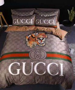 Gucci Tiger Luxury Logo Fashion Brand Premium Bedding Sets,Bed Sets, Bedroom Sets, Comforter Sets, Duvet Cover, Bedding Sets