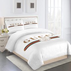 Gucci White And Brown Luxury Bed Sheets Bedding Sets Blankets Sheets Covers Bedroom Idea Duvet Bed Linen Bedclothes
