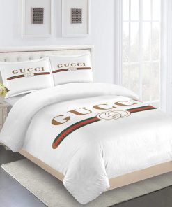 Gucci White And Brown Luxury Bed Sheets Bedding Sets Blankets Sheets Covers Bedroom Idea Duvet Bed Linen Bedclothes